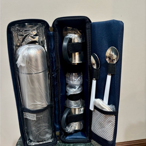 Other - Stainless Steel Travel Set with Navy Case